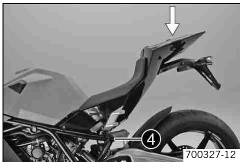 KTM 1190 RC8 FR - Régler une position d'assise plus haute : - 6