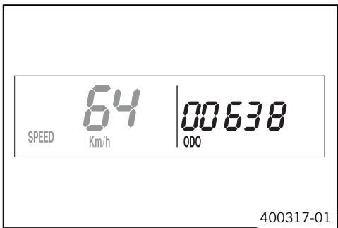 KTM 530 XCR-W USA - Mode d'affichage speed/odo (odomètre) - 1