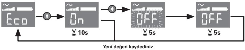 EATON ELLIPSE PRO 1600 FR, ELLIPSE PRO 1600 IEC - LCD üzerinden UPS ayarı - 2