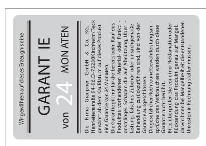 GRAUPNER PICO STAR 1 GYRO - Avertissement! - 7