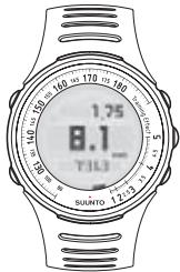 SUUNTO T4 - Mode Vitesse et Distance (si relié à un capteur POD) - 1