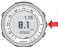SUUNTO T4 - Réglages du mode Vitesse et distance - 1