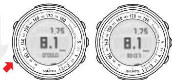 SUUNTO T4 - Utilisation des affichages de vitesse et de distance - 1