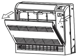 HAIER AF18AS1ERA - Rimozione della griglia frontale - 1