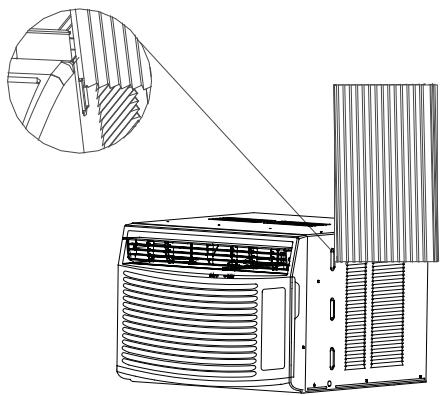 HAIER ESA406K-T - Installation des rideaux lateraux - 2