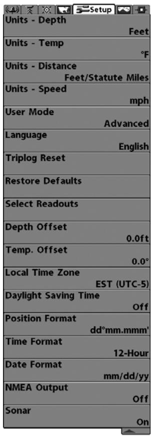 HUMMINBIRD 947C - Réglage de la tonalité d'alarme : - 1