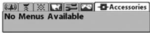 HUMMINBIRD 947C - ONGLET ACCESSOIRESDU MENU PRINCIPAL - 1