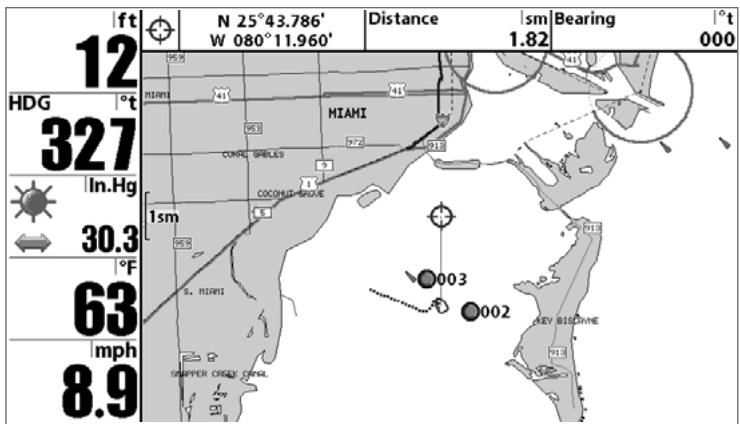 HUMMINBIRD 947C - VISUALISATION DE LA CARTOGRAPHIE - 1