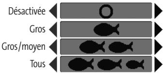 HUMMINBIRD 947C - Réglage de l'alarme d'identification de poisson : - 1
