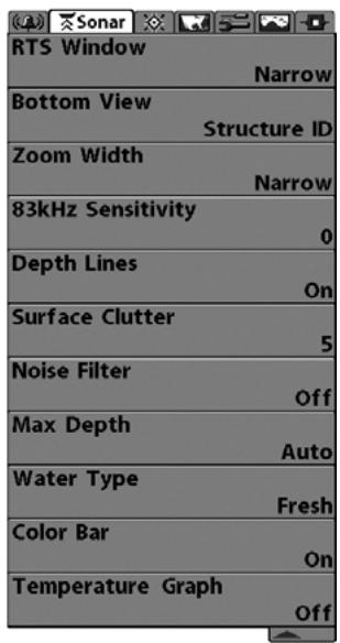 HUMMINBIRD 947C - LE SYSTEME DE MENUS - 4