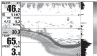 HUMMINBIRD 957C - Fenêtre sonar en temps réel [RTS] - 1