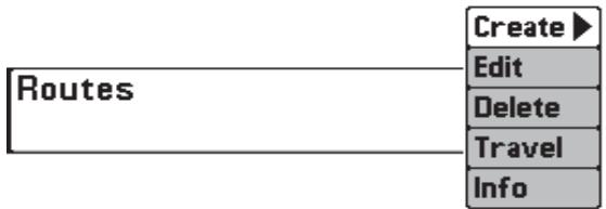 HUMMINBIRD 957C - Procedure de visualisation du sous-menu Routes : - 1