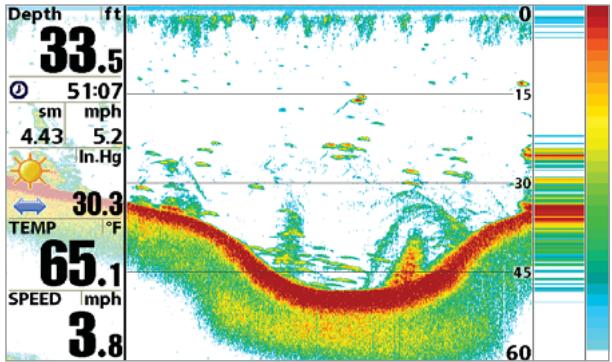HUMMINBIRD 957C - Représentation du fond - 1
