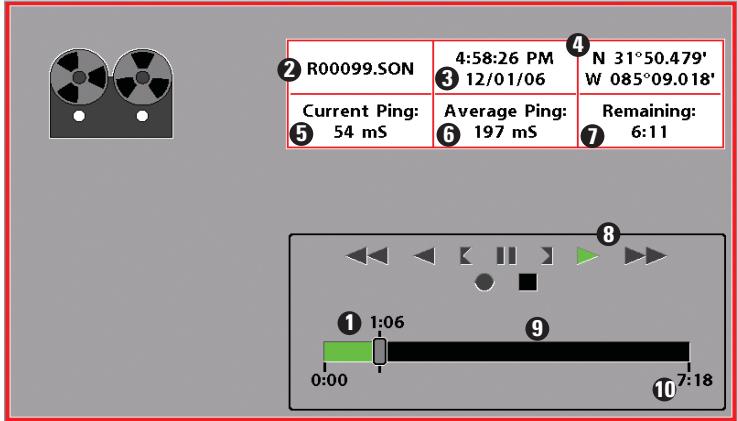 HUMMINBIRD 957C - Lecture d'un enregistrement - 1