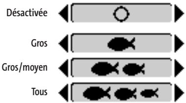 HUMMINBIRD GPS 737 - Procedure de réglage de l'alarme d'identification de poisson : - 1