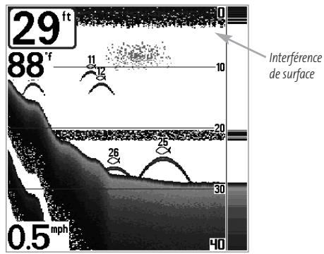 HUMMINBIRD GPS 737 - Interférence de surface (mode utilisateur Avancé) - 1