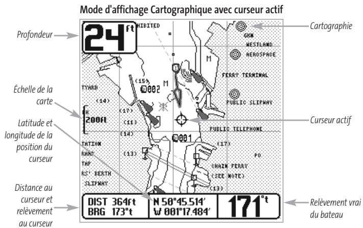 HUMMINBIRD GPS 737 - Mode d'affichage Cartographique - 2
