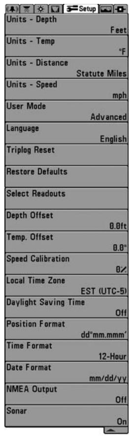 HUMMINBIRD GPS 737 - Procedure de réglage de la tonalité d'alarme : - 1