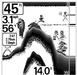 HUMMINBIRD GPS 737 - (mode utilisateur Avance, exclusivement en mode d'affichage Sonar) - 2