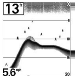 HUMMINBIRD GPS 737 - Fenêtre sonar en temps réel [RTS] - 2