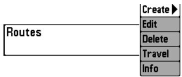 HUMMINBIRD GPS 737 - Procedure de visualisation du sous-menu Routes : - 1