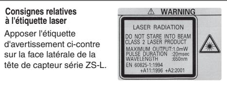 OMRON ZS-L - Précautions de sécurité lors de l'utilisation d'un équipement laser - 1
