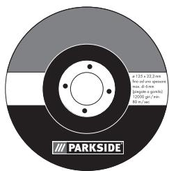 PARKSIDE PWS 125 A1 ANGLE GRINDER - - Mole da taglio e di sgrossatura - 1