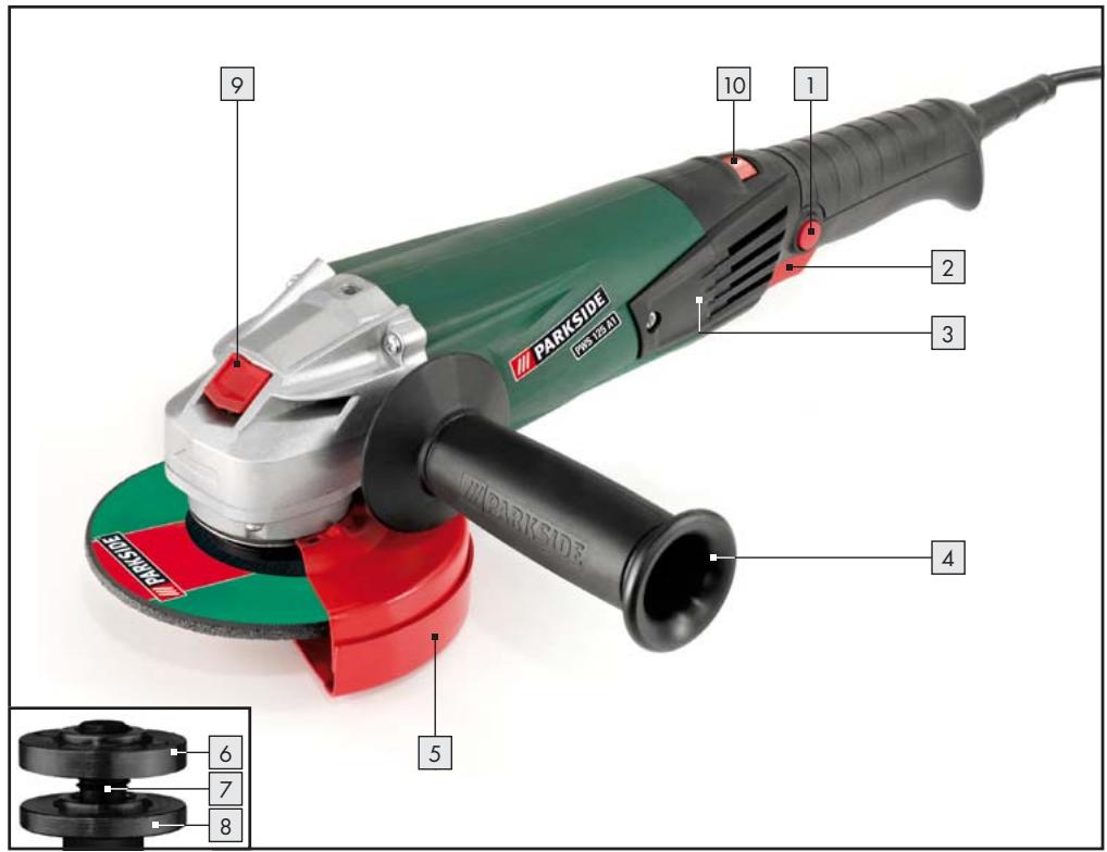PARKSIDE PWS 125 A1 ANGLE GRINDER - DE AT CH - 1