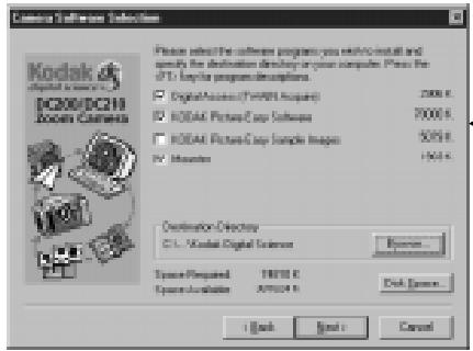 KODAK DC200 PLUS - Installation du logiciel - 4