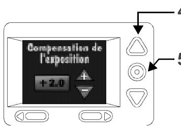 KODAK DC200 PLUS - Pour modifier la compensation de l'exposition : - 2