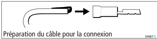 RAYMARINE ST60PLUS - Cheminement du câble de capteur - 1