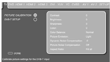 HARMAN KARDON DL 632EX - Menu Configuration de l'écran - 1