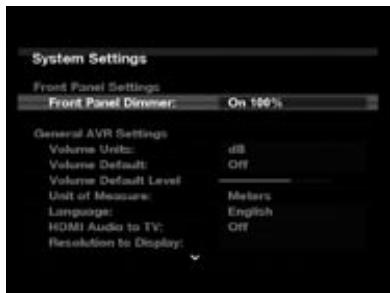 HARMAN KARDON AVR 260 - Paramètres du système - 1
