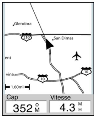 MAGELLAN EXPLORIST 200 - Modes de l'écran Carte - 1