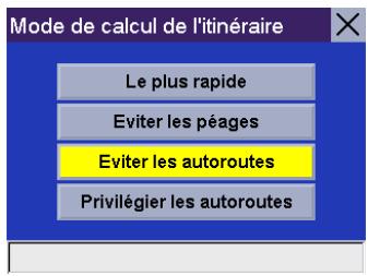 MAGELLAN ROADMATE 300 - Choisir le mode de calcul de l'itinéraire - 3