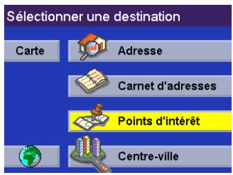 MAGELLAN ROADMATE 300 - Points d'intérêt : rechercher la carte de base d'une ville - 1
