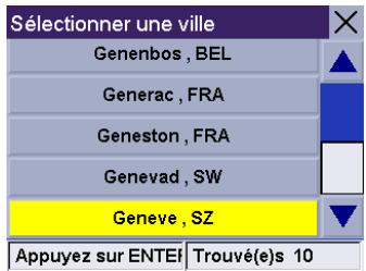 MAGELLAN ROADMATE 300 - Rechercher la carte de base d'une ville - 3