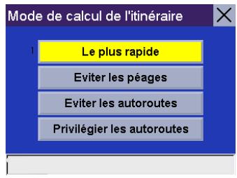 MAGELLAN ROADMATE 300 - Choisir le mode de calcul de l'itinéraire - 1