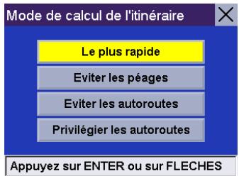 MAGELLAN ROADMATE 300 - Modifier le mode de calcul de l'itinéraire - 3
