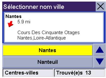 MAGELLAN ROADMATE 300 - Sélectionner une destination à l'aide de "centre ville - 4