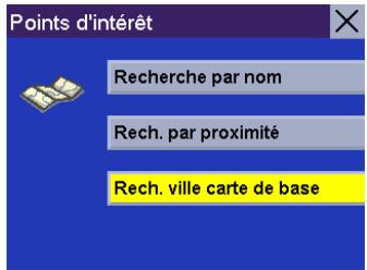MAGELLAN ROADMATE 300 - Points d'intérêt : rechercher la carte de base d'une ville - 2