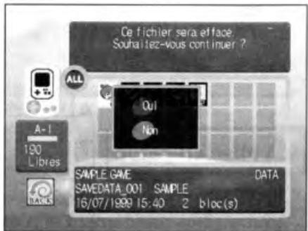 NINTENDO DREAMCAST - EFFACER DES FICHIERS - 3