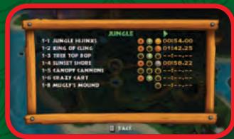 JUNGLE 1-1 JUNGLE HULKING 1-2 KING OF COUNG 1-3 TREE TOP ROP 1-4 SUNWET SHORE 1-5 CANOPY CANCIONS 1-6 CRAZY CART 1-8 MUGLEY MOUND