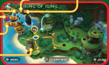 1- KING OF CLING 10 38 MENU ISLAND MAP SELECT