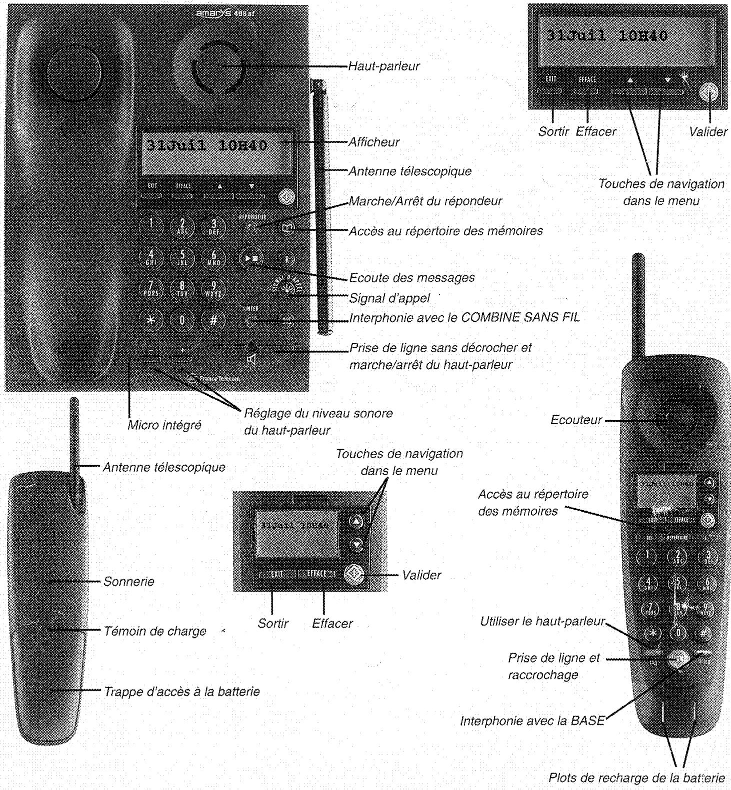 FRANCE TELECOM AMARYS 465 SF - TOUCHES DE FONCTION - 1