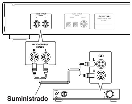 ONKYO C-1VL - Conexiones analógicas al amplificador y grabador - 1