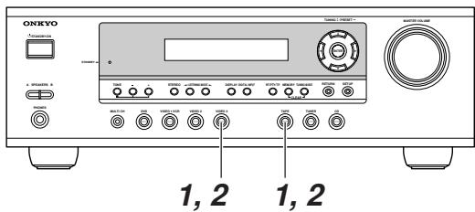ONKYO HT-SR600 - Changer l'affichage de selecteur d'entrée - 1