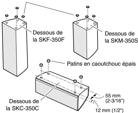 ONKYO HT-SR600 - Utilisation des patins en caoutchouc pour une assise plus stable - 1