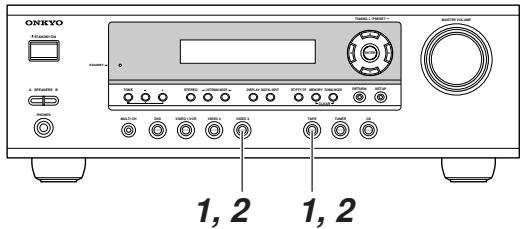 ONKYO HT-SR600 - Cambiar la visualización de entrada - 1