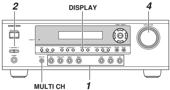 ONKYO HT-SR600 - Fonctionnement élémentaire de l'ampli-tuner AV - 1